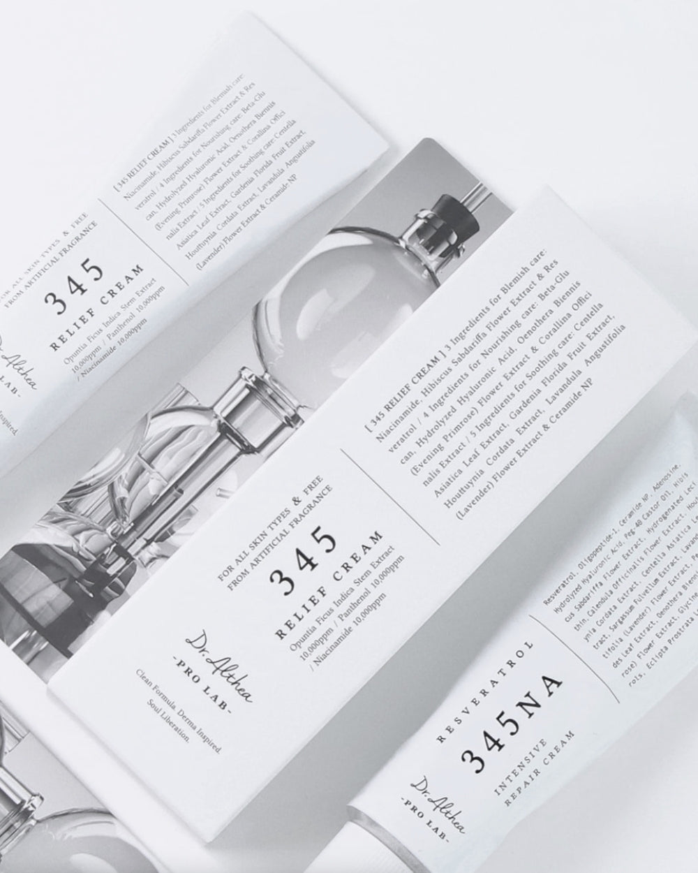 345 Relief Cream Box Packaging
