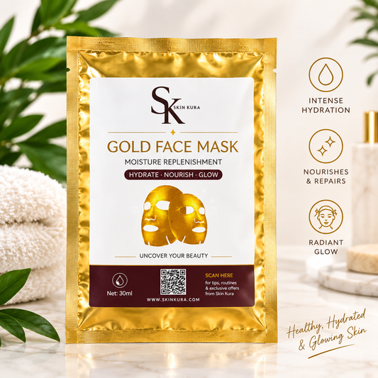 gezicht masker goud