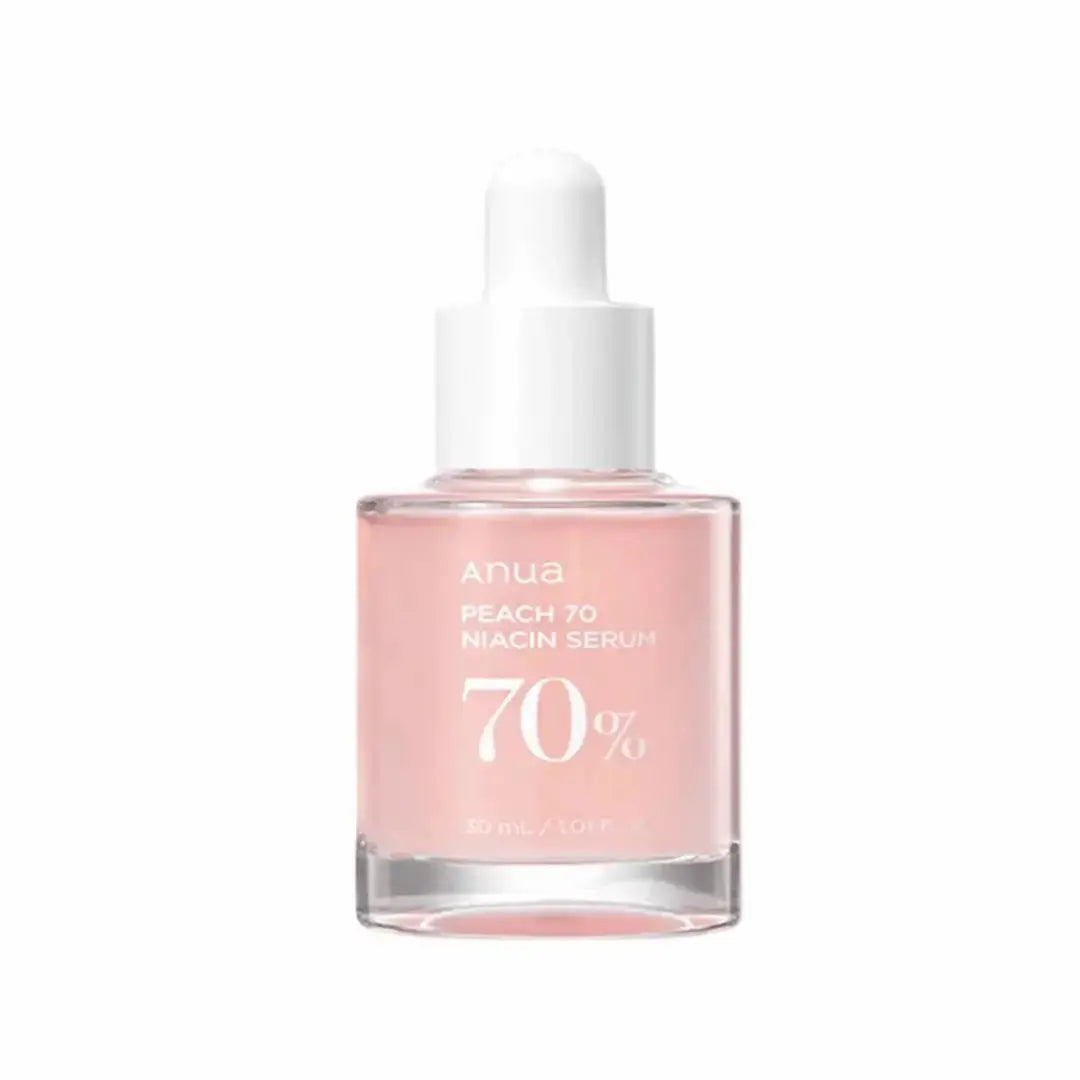 ANUA Peach 70% Niacinamide Serum – main product bottle, vegan Korean skincare. Koreanskincare
