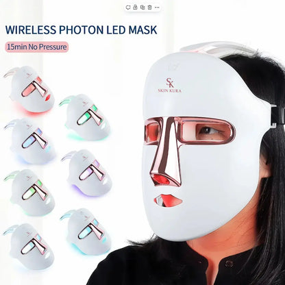 reen light mode to even skin tone and help oil balance – Skinkura LED mask.