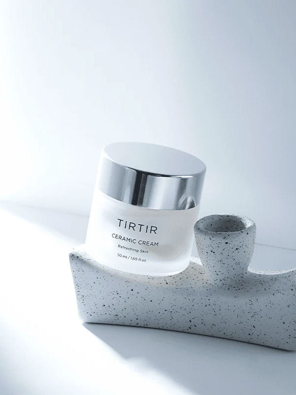 TIRTIR Ceramic Cream open jar revealing rich cream